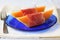 Cantaloupe with prosciutto