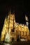Canterbury Cathedral at Night with Christmas Tree and Nativity Scene