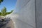 Canterbury Earthquake National Memorial wall along Avon River in city