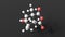 cantharidin molecule, molecular structure, terpenoid, ball and stick 3d model, structural chemical formula with colored atoms