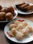 Cantonese assorted dim sum Har gow, Haam Seoi Gaau and Spring roll