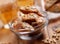 Cantucci cookies in glass bowl