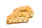 Cantuccini italian biscotti biscuits Isolated object on white