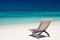 Canvas chair on tropical beach