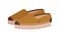 Canvas espadrilles or modern women's shoes with rope platform sole. Fashion and trendy summer footwear. Colored flat