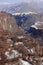 The canyon of Azat river and Symphony of Stones near Garni in winter