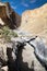 Canyon with bridge and - view from Zanskar trek - Ladakh - India