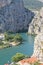 The canyon of the Cetina river in omiÅ¡, Croatia