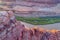 Canyon of Colorado River - sunrise aerial view