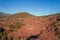 Canyon du diable, aerial view of red sand dunes formed by geographical movement and volcanic activity