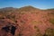 Canyon du diable, aerial view of red sand dunes formed by geographical movement and volcanic activity