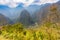 Canyon dug by the river Urubamba seen from Machu Picchu