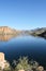 Canyon Lake, Arizona, looking towards the marina. The lake is formed by the Mormon Flat Dam on the Salt River. Vertical image