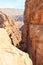 Canyon panorama on Monastery Ad Deir trail in ancient city of Petra, Jordan