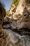 Canyonï¿½and river flowing with foam