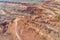 Canyon road in Utah - aerial view