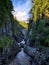 Canyon Sainte-Anne Quebec mountain river rock cliff bridge