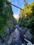 Canyon Sainte-Anne Quebec mountain river rock cliff bridge