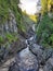 Canyon Sainte-Anne Quebec mountain river rock cliff bridge