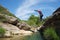 Canyoning in Gorgonchon Canyon, Spain.