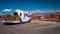 Canyonlands National Park, Utah, USA - Campervan parked in a scenic location