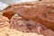 Canyonlands - Scenic view through Mesa Arch near Moab, Canyonlands National Park, San Juan County, Southern Utah, USA