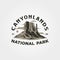 canyonlands vintage logo vector symbol illustration design, us national park service logo design