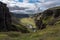 canyons and mountains of the national park in Iceland, generative AI.