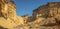 Canyons in the Namibe Desert. With sun. Africa. Angola