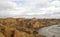 Canyons in Tagus river basin, landscape in `Barrancas de Burujon`, Toledo, Spain