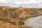 Canyons in Tagus river basin, landscape in `Barrancas de Burujon`, Toledo, Spain