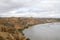 Canyons in Tagus river basin, landscape in `Barrancas de Burujon`, Toledo, Spain