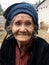 Cao Bang, Vietnam, January 28, 2020 - 98 years old wrinkled vietnamese woman looking at camera, Cao Bang Province, Trung Khanh