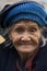 Cao Bang, Vietnam, January 28, 2020 - 98 years old wrinkled vietnamese woman looking at camera, Cao Bang Province, Trung Khanh