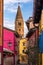 Caorle old town with bell tower