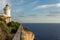 Cap Blanc lighthouse on the island of Mallorca