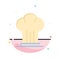 Cap, Chef, Cooker, Hat, Restaurant Abstract Flat Color Icon Template