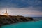 Cap de Favaritx sunset lighthouse cape in Mahon