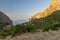 Cap de formentor seen from Cala BÃ³quer beach, Mallorca island, Spain