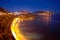 Cap Ferrat peninsula evening view from Villefranche sul Mer