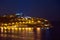 Cap Ferrat peninsula night view from Villefranche sur Mer