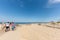Cap Ferret, Arcachon Bay, France. Access to the beach on the ocean side