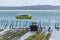 Cap Ferret, Arcachon Bay, France. Oyster farmers at work