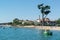 Cap Ferret, Arcachon Bay, France. A small beach in the center of Cap Ferret