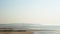 Cap gris Nez, in the fog in soft evening light with wood poles in the foreground