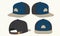 Cap hat template vector adjustable fitted strap