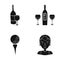 Cap, sportsman, winery and other web icon in black style.tennis, competition, man, icons in set collection.