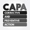 CAPA - Corrective and preventive action acronym, business concept background