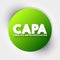 CAPA - Corrective and preventive action acronym, business concept background