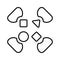 Capable, diverse, diversified outline icon. Line art vector